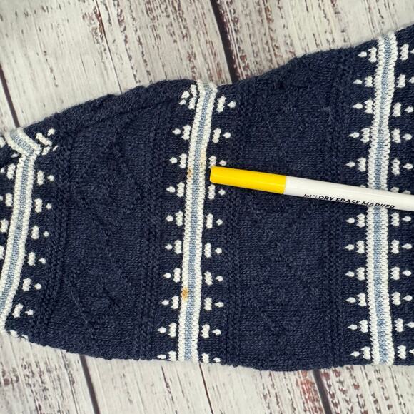 Jantzen Nordic Fair Isle Crewneck Pullover Sweater Men’s XL Blue - Picture 8 of 11